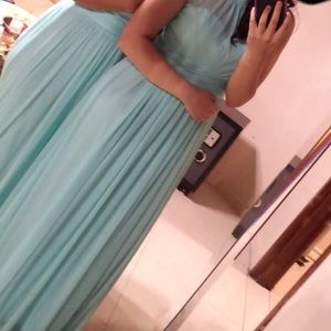 Long light blue dress